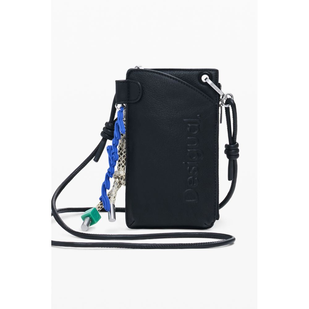 Desigual Schwarzes Portemonnaie aus Polyethylen
