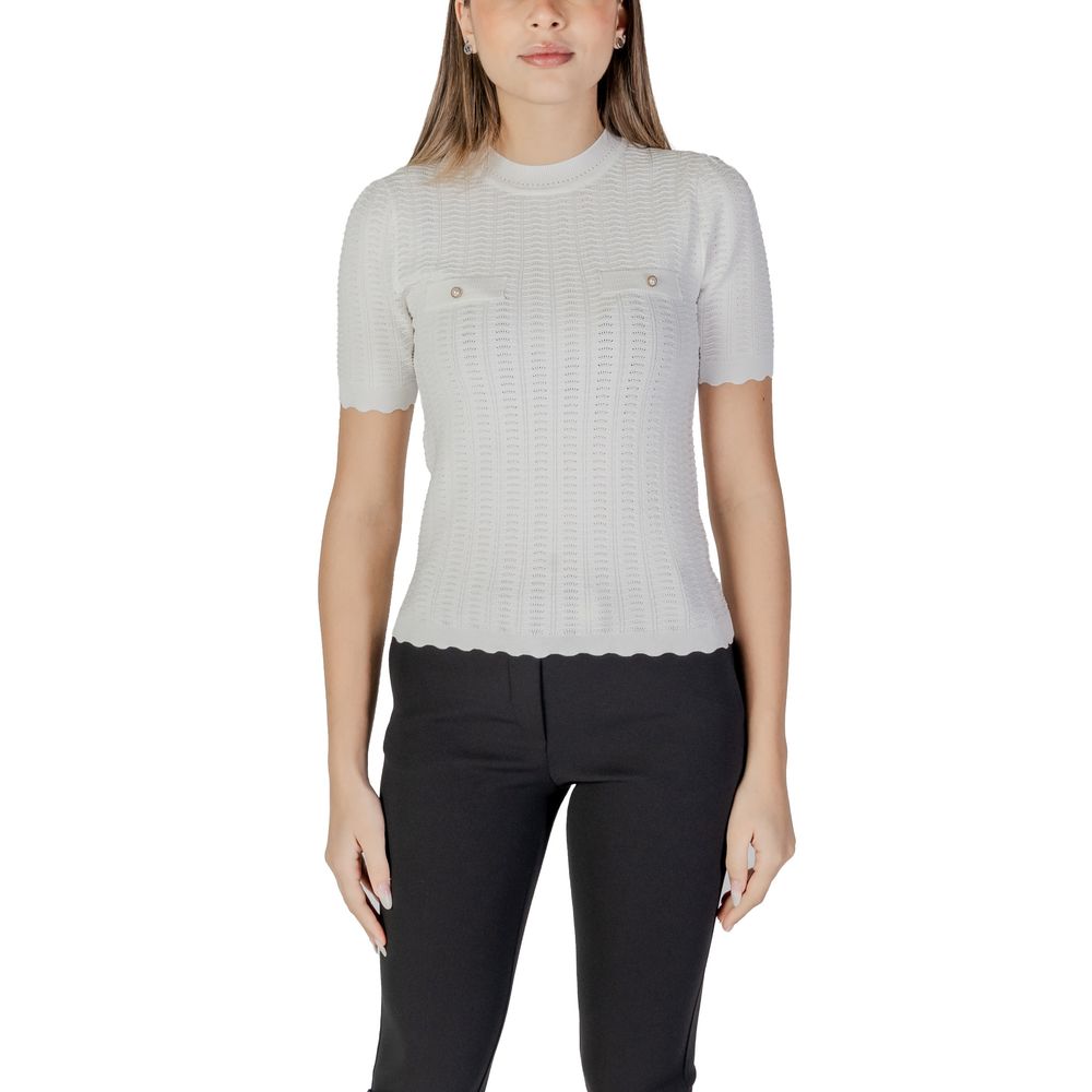 Morgan De Toi Weißer Pullover aus recyceltem Polyester