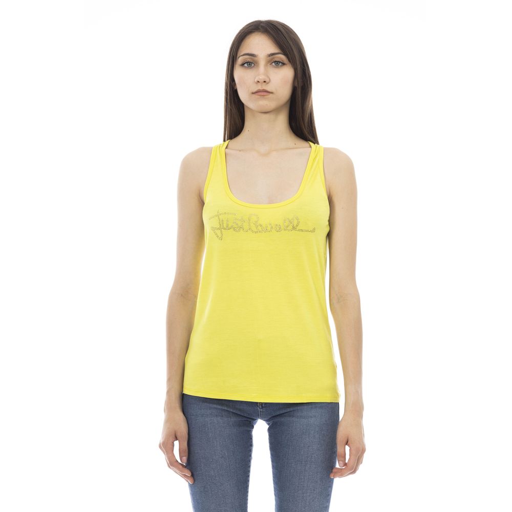 Just Cavalli Gelbes Viskose-Tank-Top