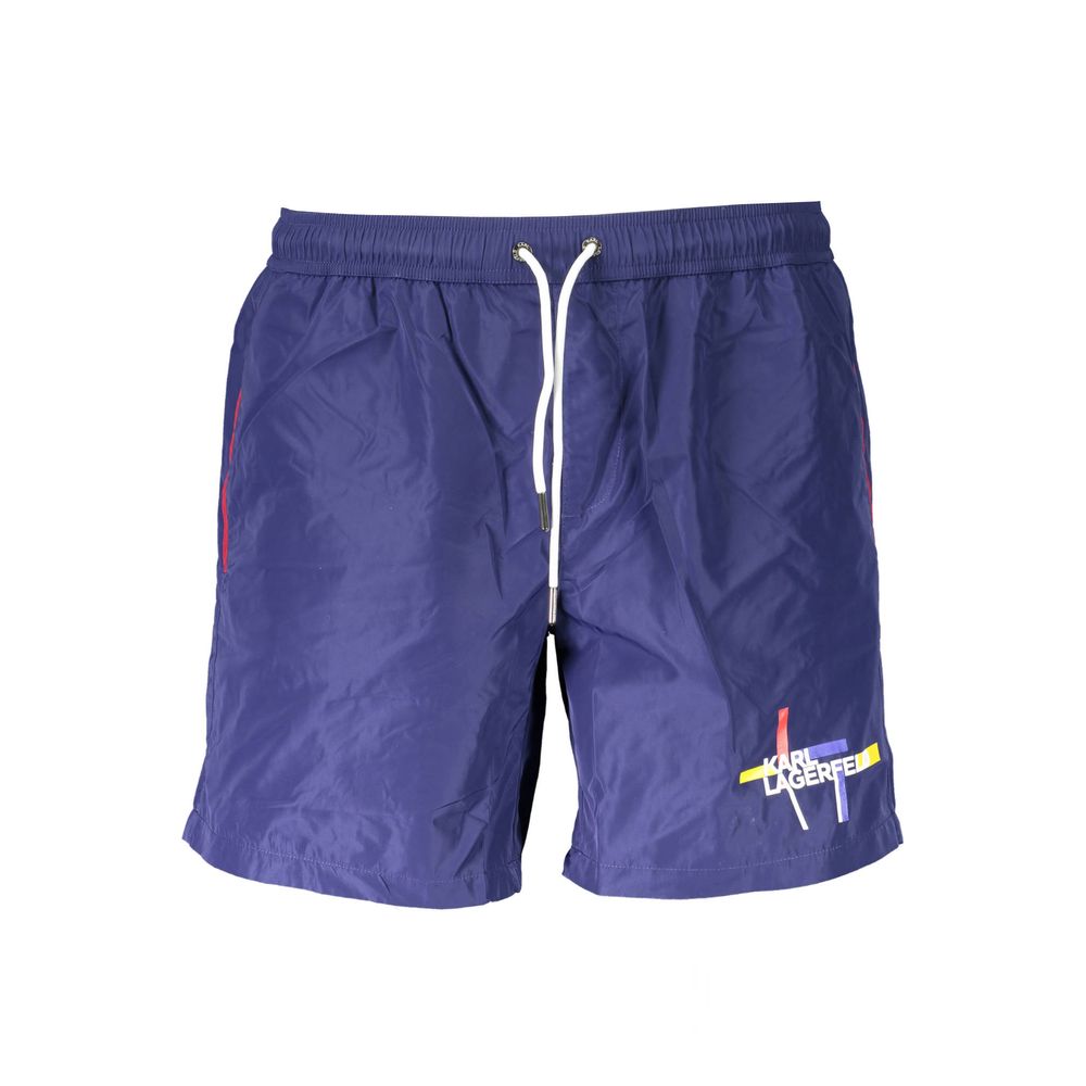 Karl Lagerfeld Blaue Polyester-Badebekleidung