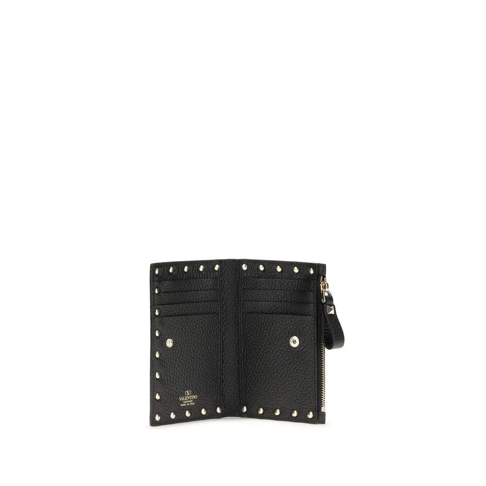 Valentino Garavani Black Calf Leather Bos Taurus Wallet