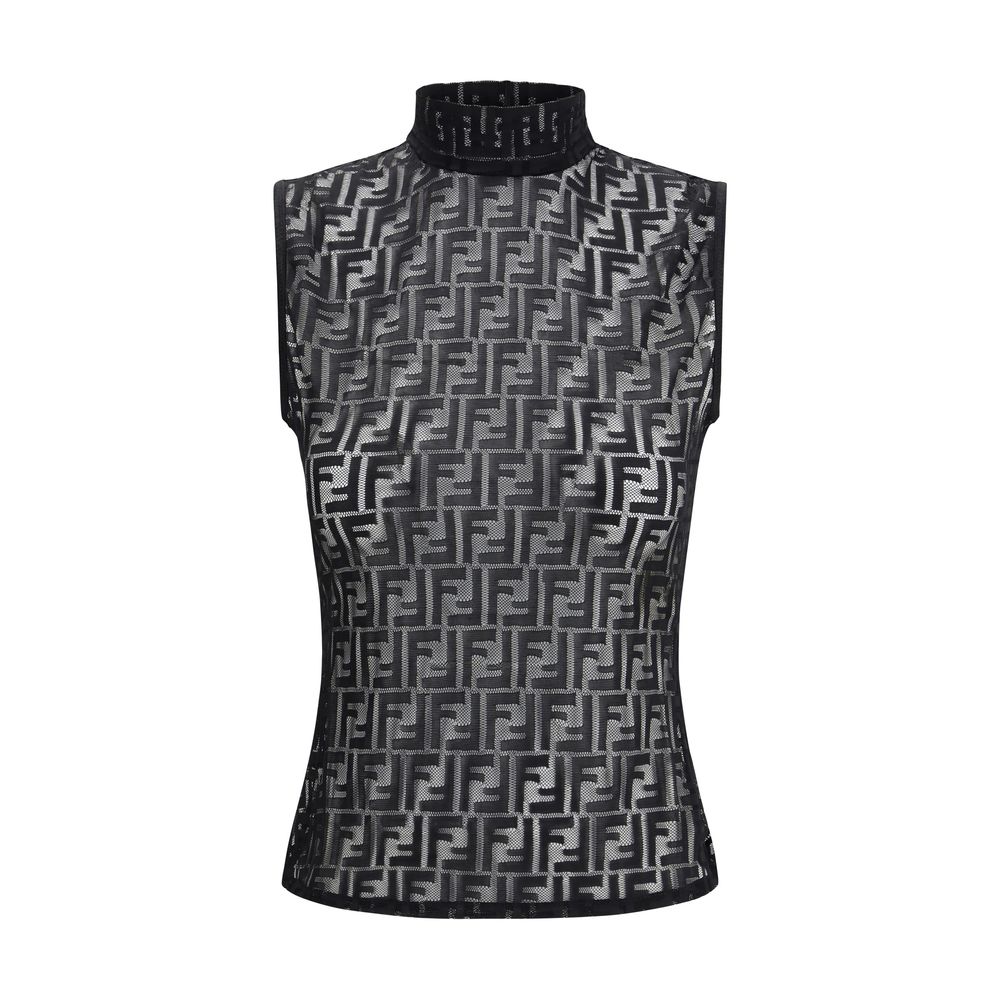 Fendi Black Polyamide Top