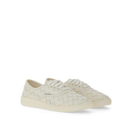 Bottega Veneta Witte Kalfsleren Lage Sneakers