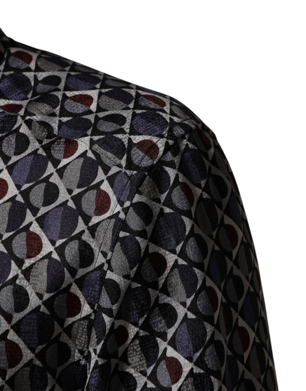 Dolce & Gabbana Heren Overhemd met Kraag, Meerkleurig Patroon, GOUD