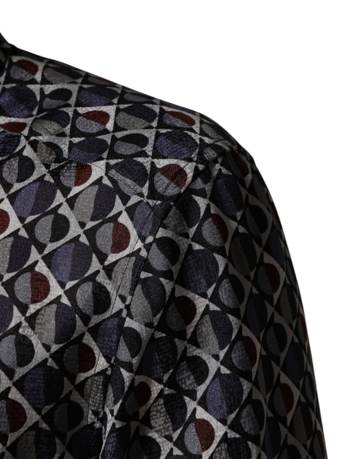 Dolce & Gabbana Heren Overhemd met Kraag, Meerkleurig Patroon, GOUD