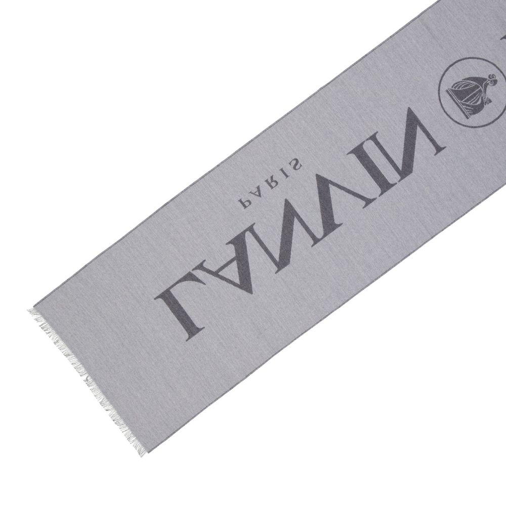Lanvin Gray Silk Scarf