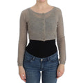 Ermanno Scervino Beige Alpaca Leather Cardigan