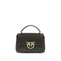 PINKO Bicolor Calf Leather Bos Taurus Handbag
