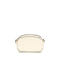 Valentino Garavani Cream Calf Leather Bos Taurus Shoulder Bag
