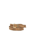 Etro Beige Calf Leather Bos Taurus Regular Belt