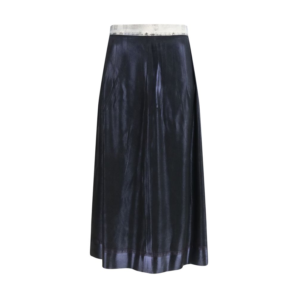 Maison Margiela Blue Acetate Midi Skirt