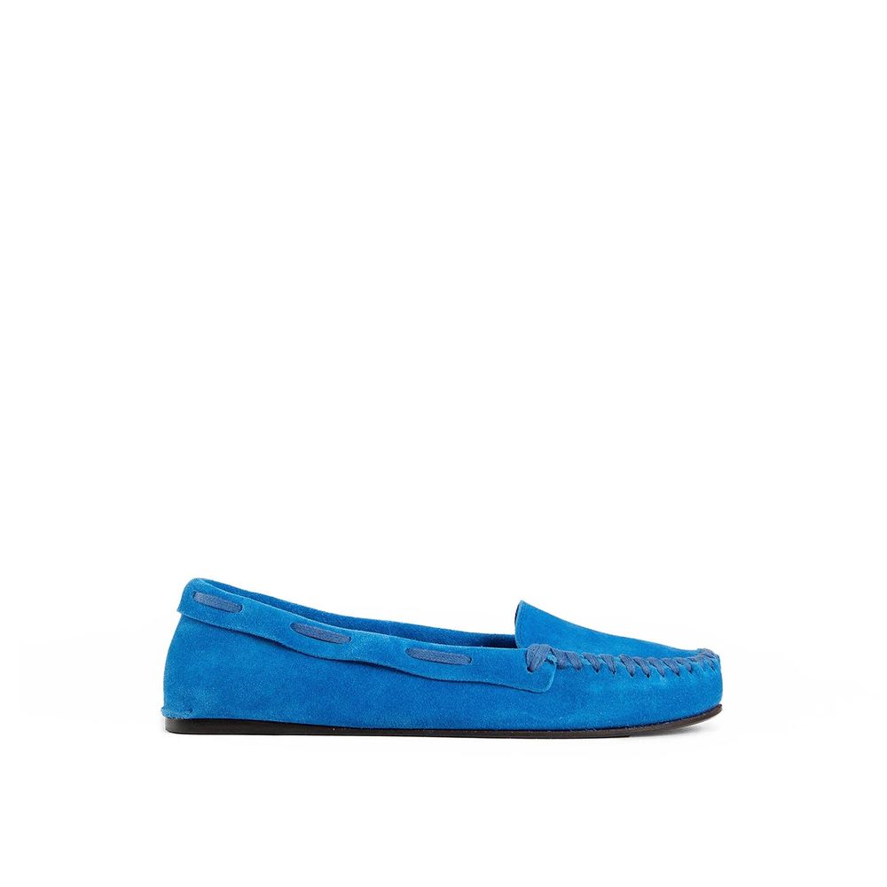 The Row Blue Calfskin Moccassin