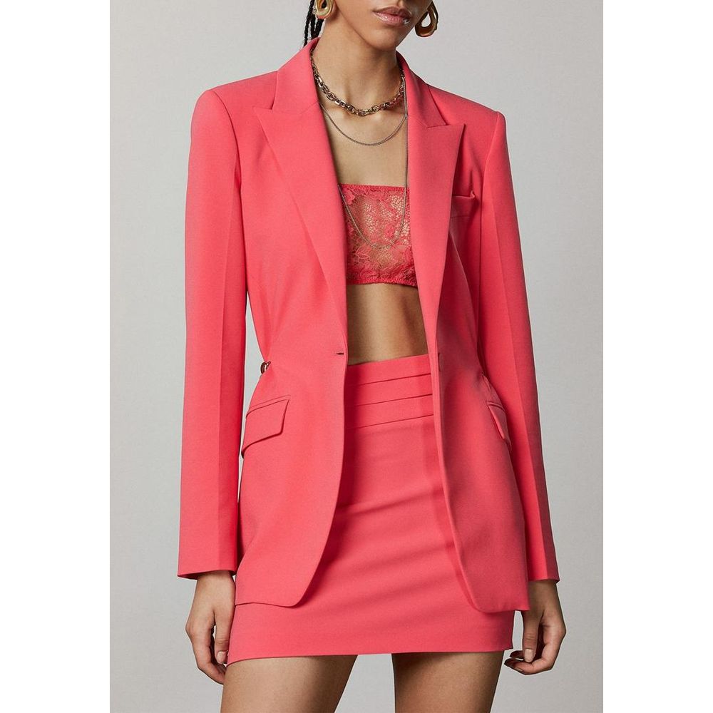 Patrizia Pepe Red Polyester Skirt Suit