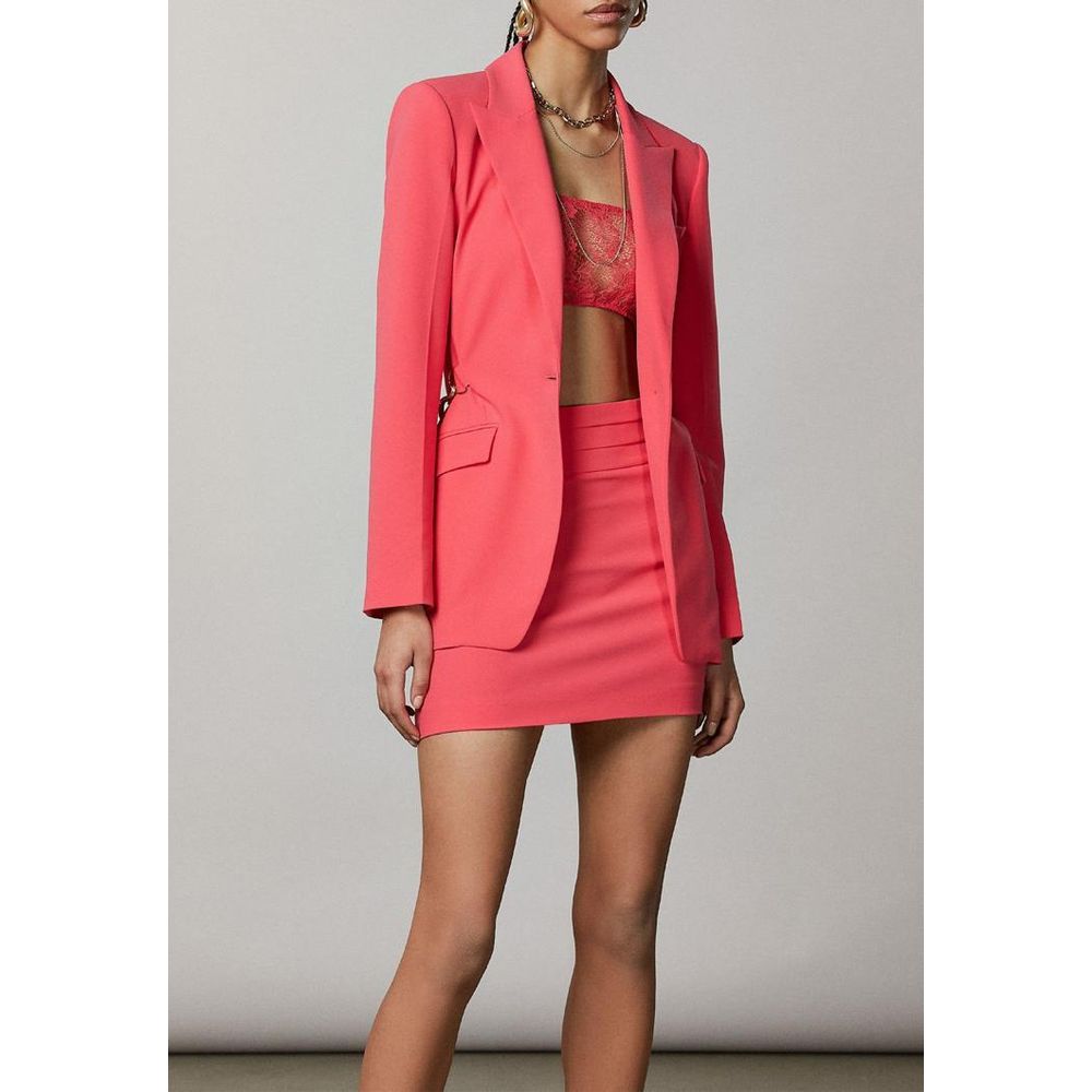 Patrizia Pepe Red Polyester Skirt Suit