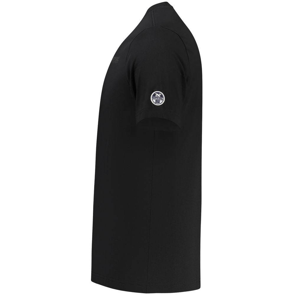 North Sails Black Cotton Men T-Shirt
