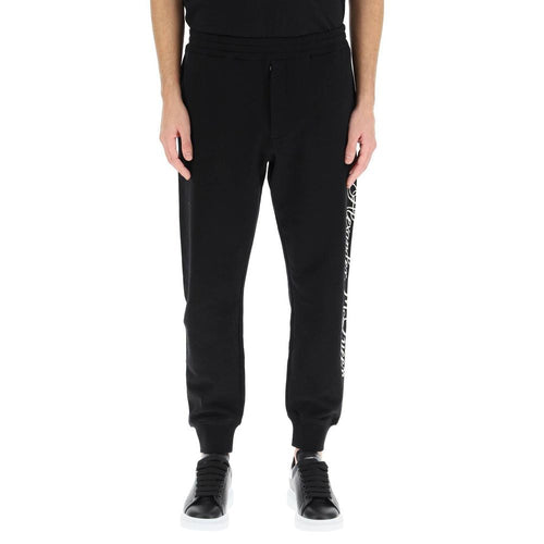 Alexander McQueen Black Cotton Athletic Pants