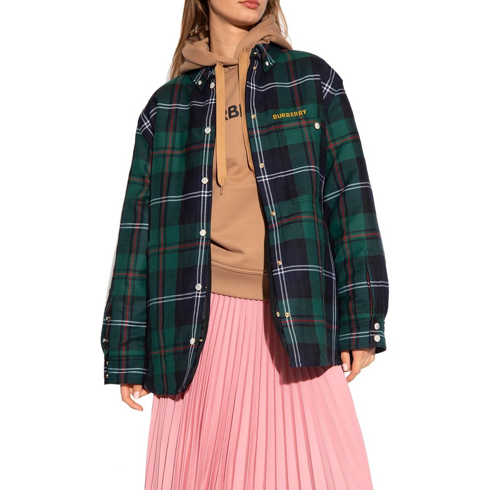 Burberry Bicolor Wool Pattern Shirt