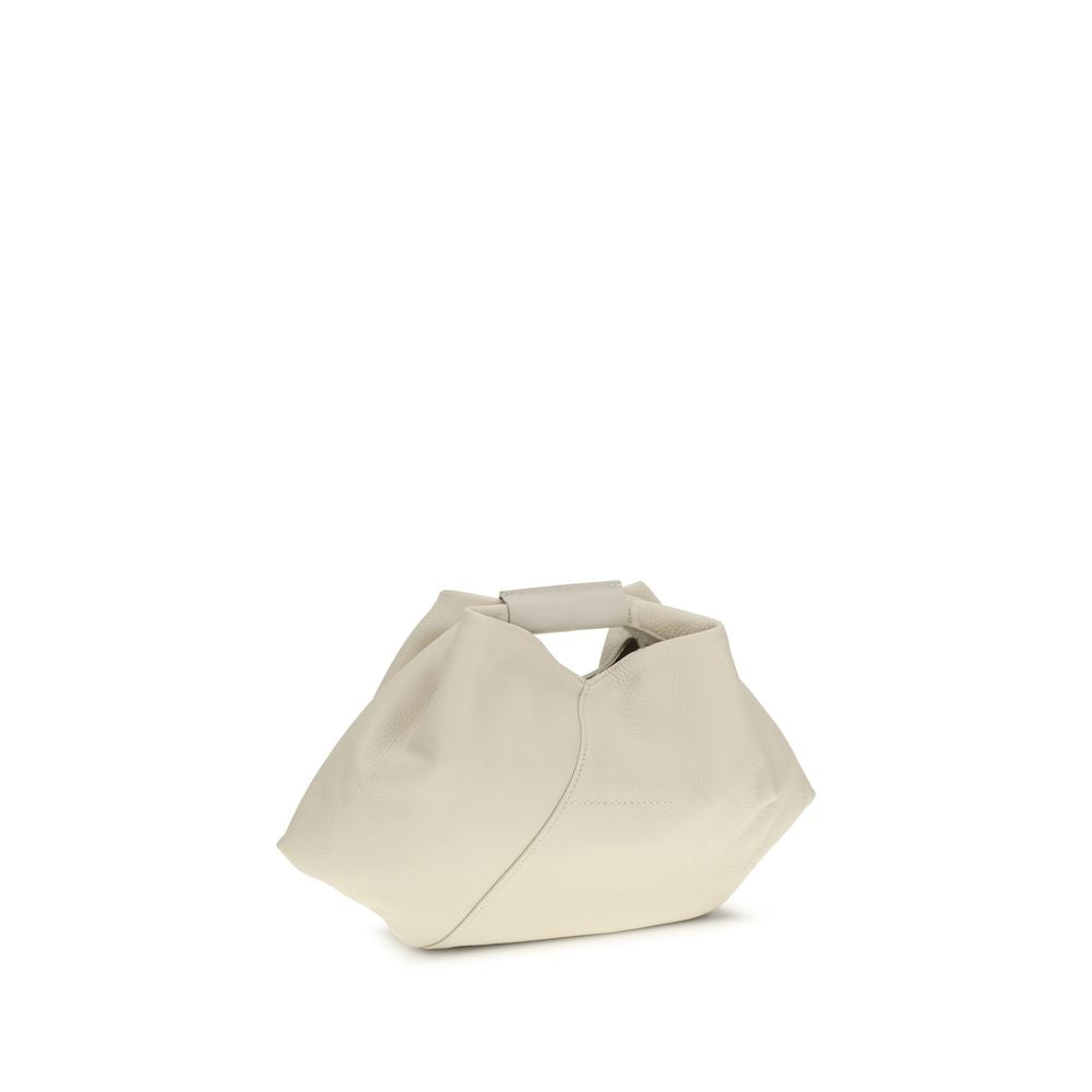 MM6 White Calf Leather Bos Taurus Handbag