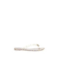 Casadei Gold Polyurethane Flat Sandals