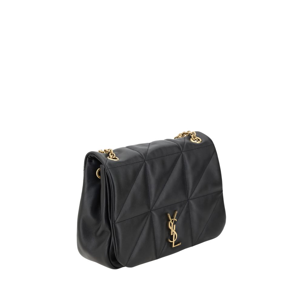 Saint Laurent Black Calf Leather Bos Taurus Shoulder Bag