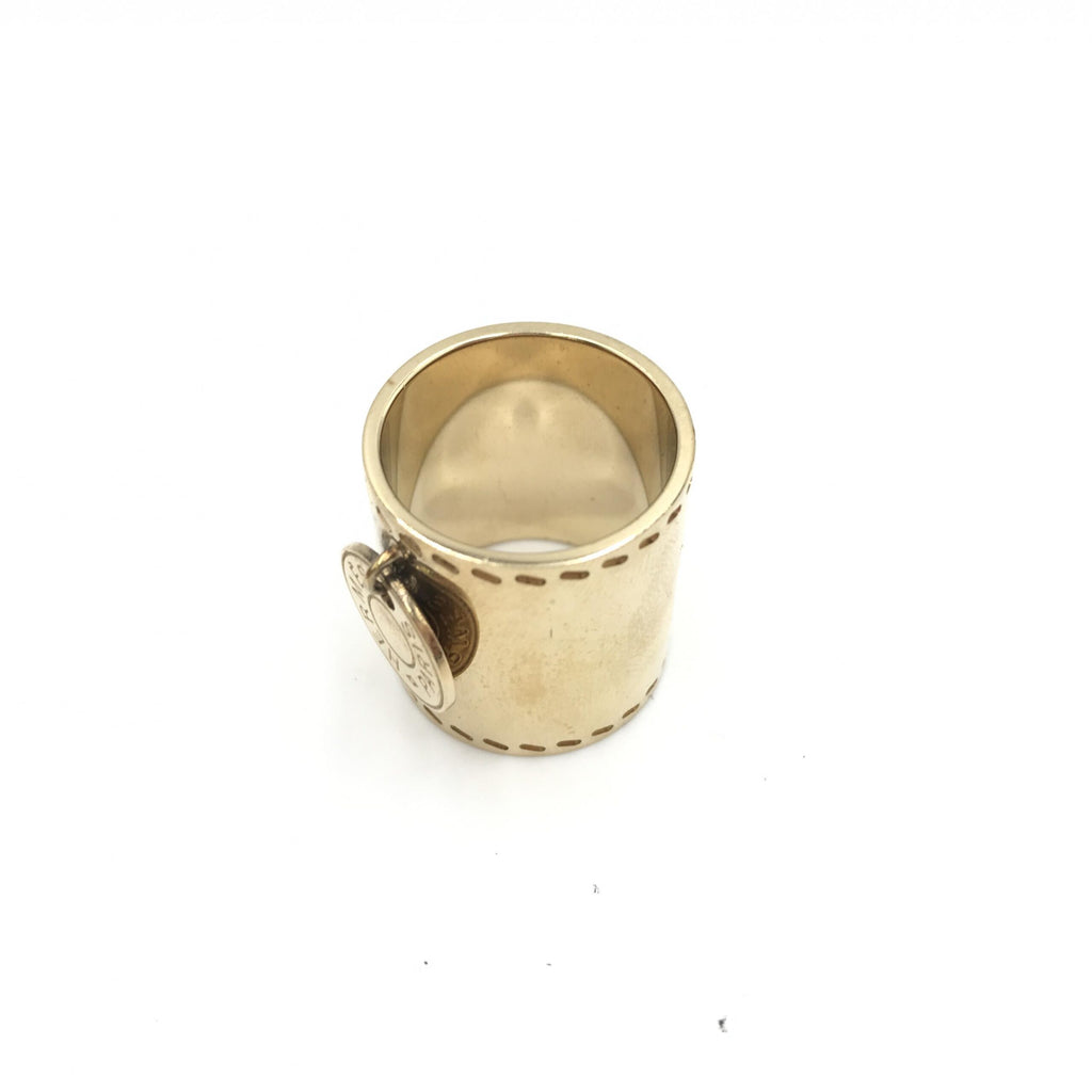 Hermès Gold Tone Scarf Ring Accessory