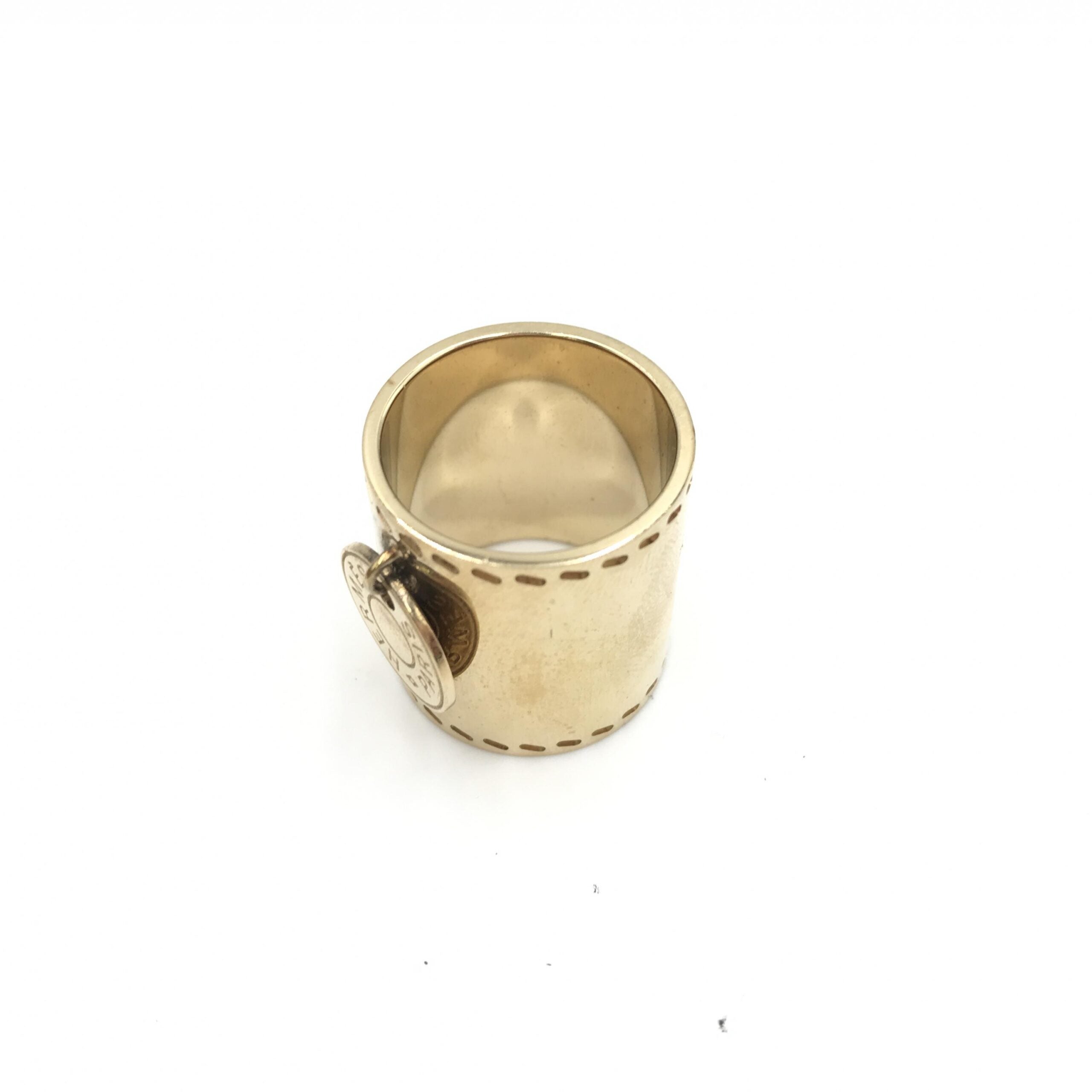 Hermès Gold Tone Scarf Ring Accessory