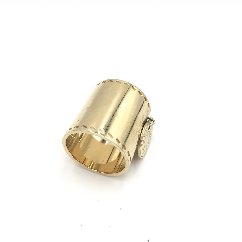 Hermès Gold Tone Scarf Ring Accessory