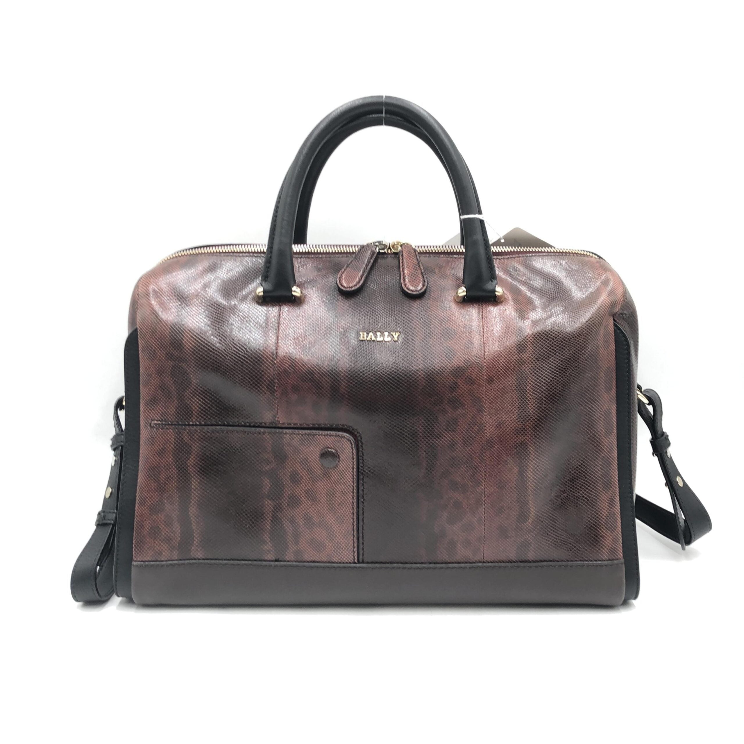 Bally Python Pattern 2WAY Boston Bag