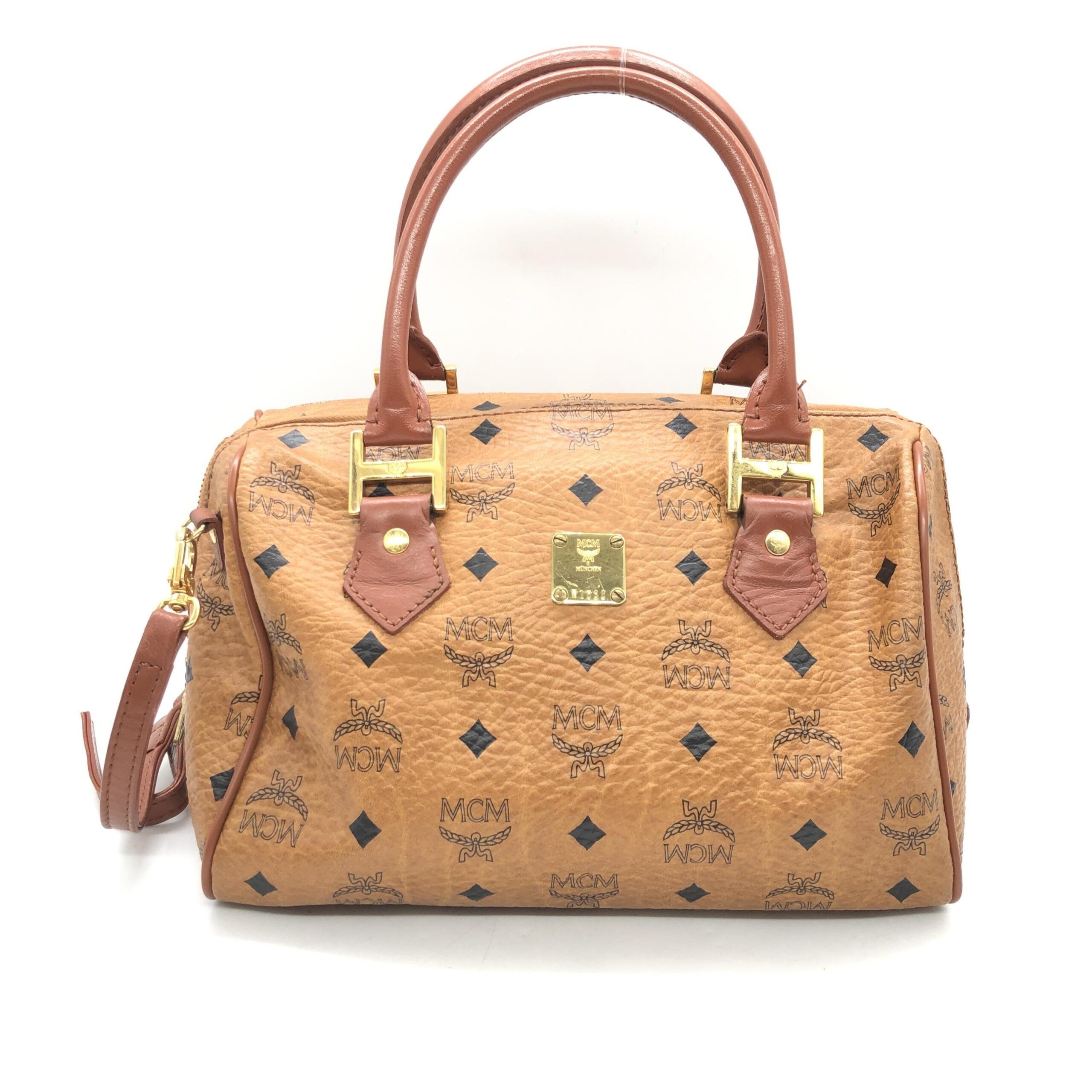MCM Visetos 2WAY Mini Boston Bag