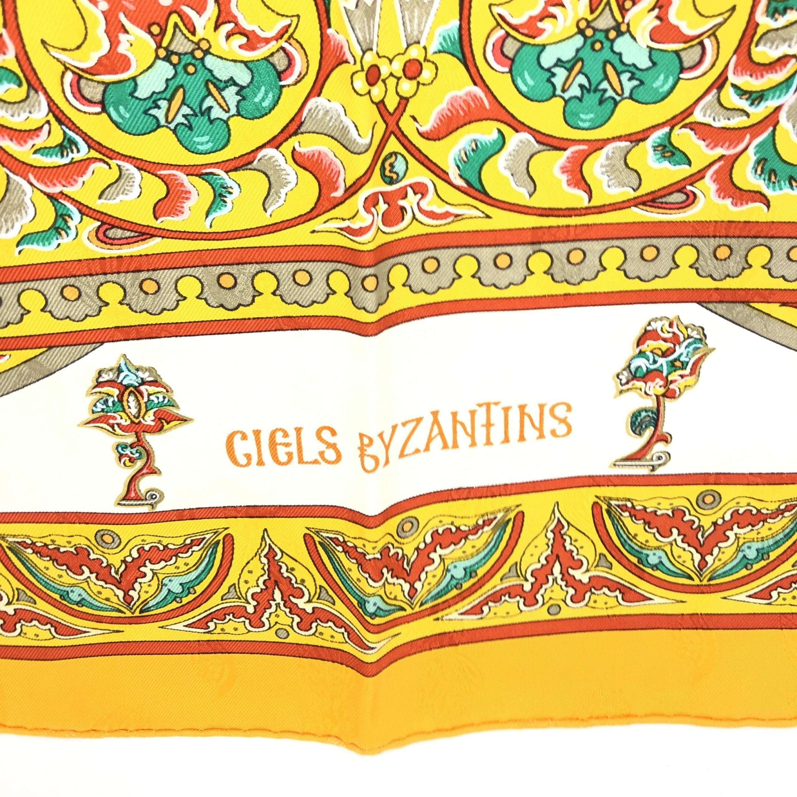Hermès HERMÈS Carre 45 100% Silk Scarf "CIELS BYZANTINS"