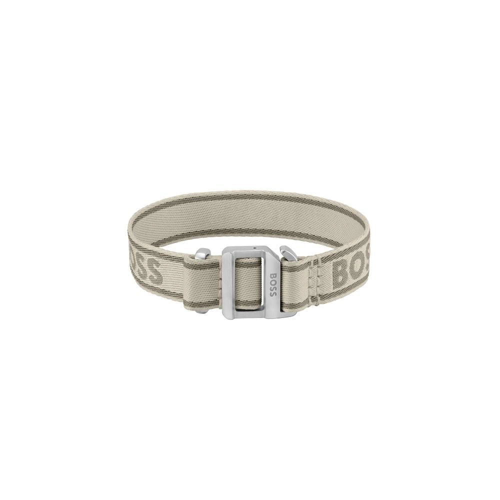 Hugo Boss Beige Fabric Bracelet