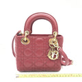 Christian Dior Mini Lady Dior Handbag In Pink