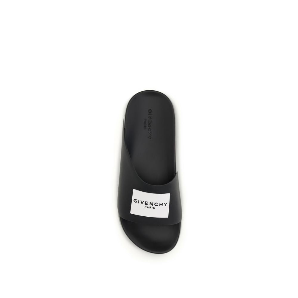 Givenchy Black Rubber Slippers