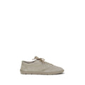 Brunello Cucinelli Beige Calf Leather Bos Taurus Low Top Sneakers