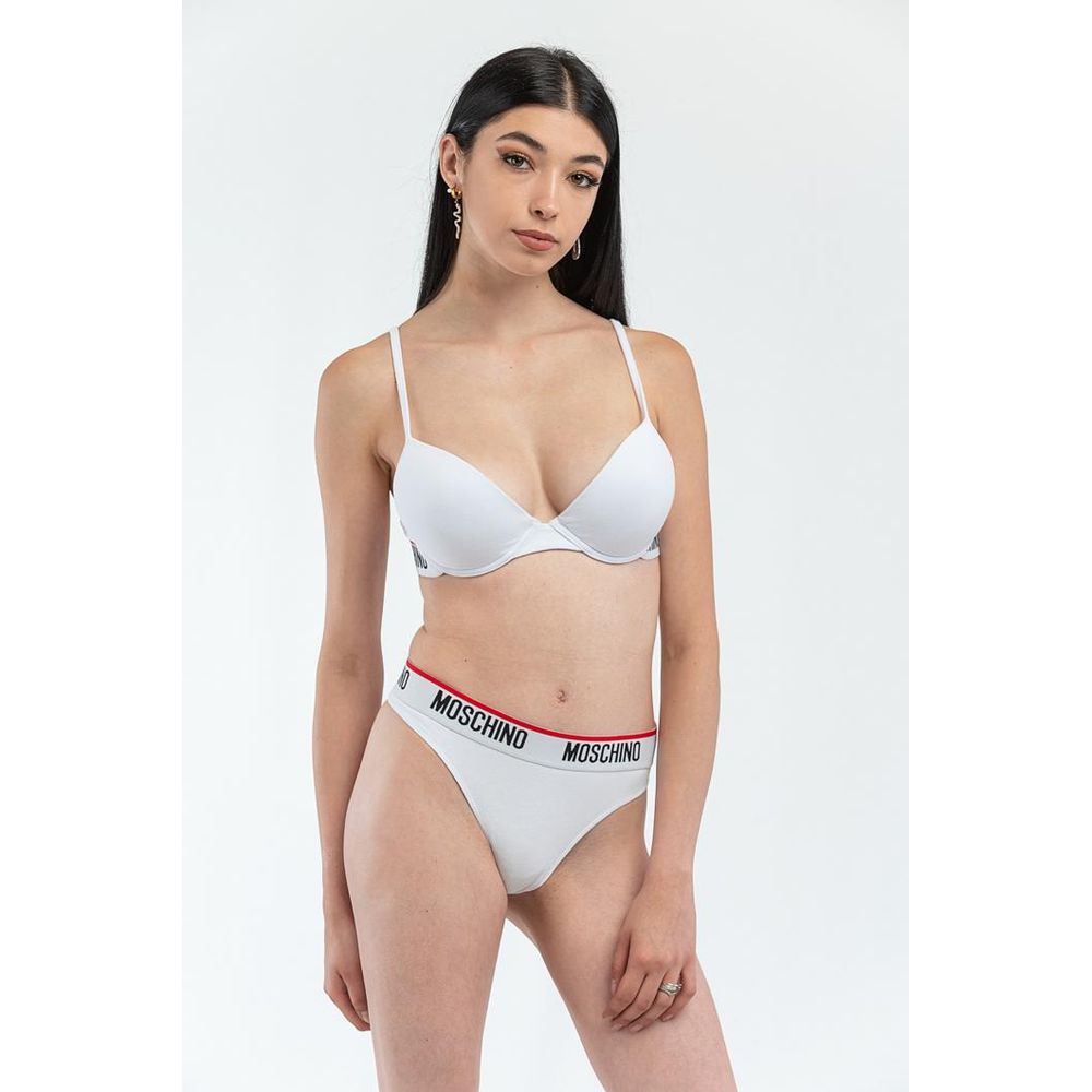 Moschino White Cotton Bra