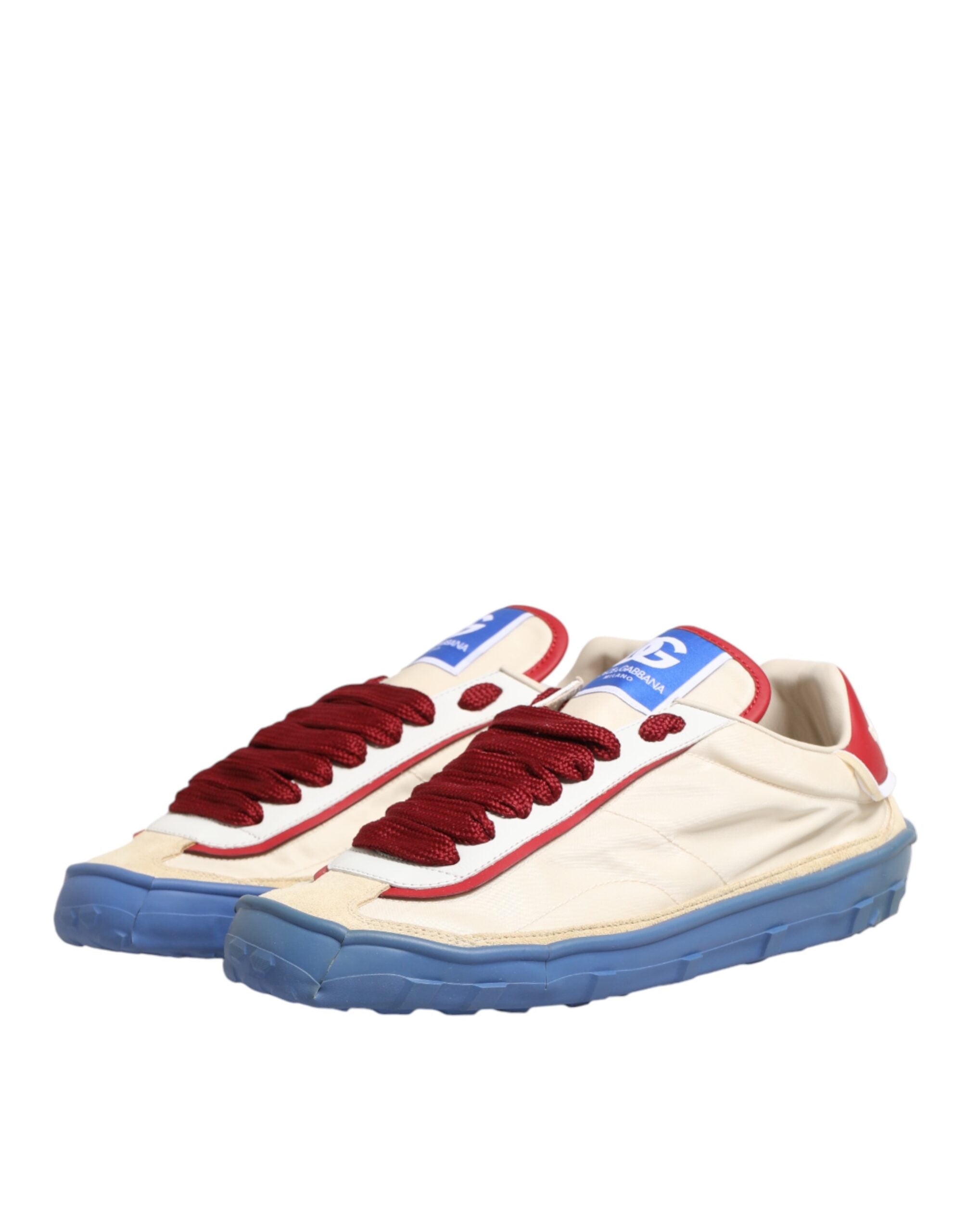 Dolce & Gabbana DG Multicolor Leather Low Top Sneakers Shoes