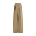 Max Mara Beige Fleece Wool Casual Pants