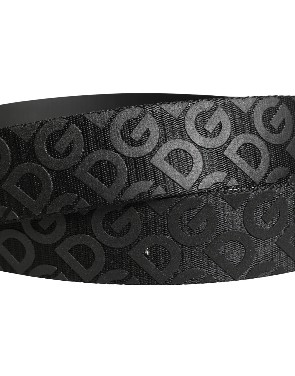 Dolce & Gabbana Gürtel mit schwarzem Logo-Monogramm und Silberschnalle