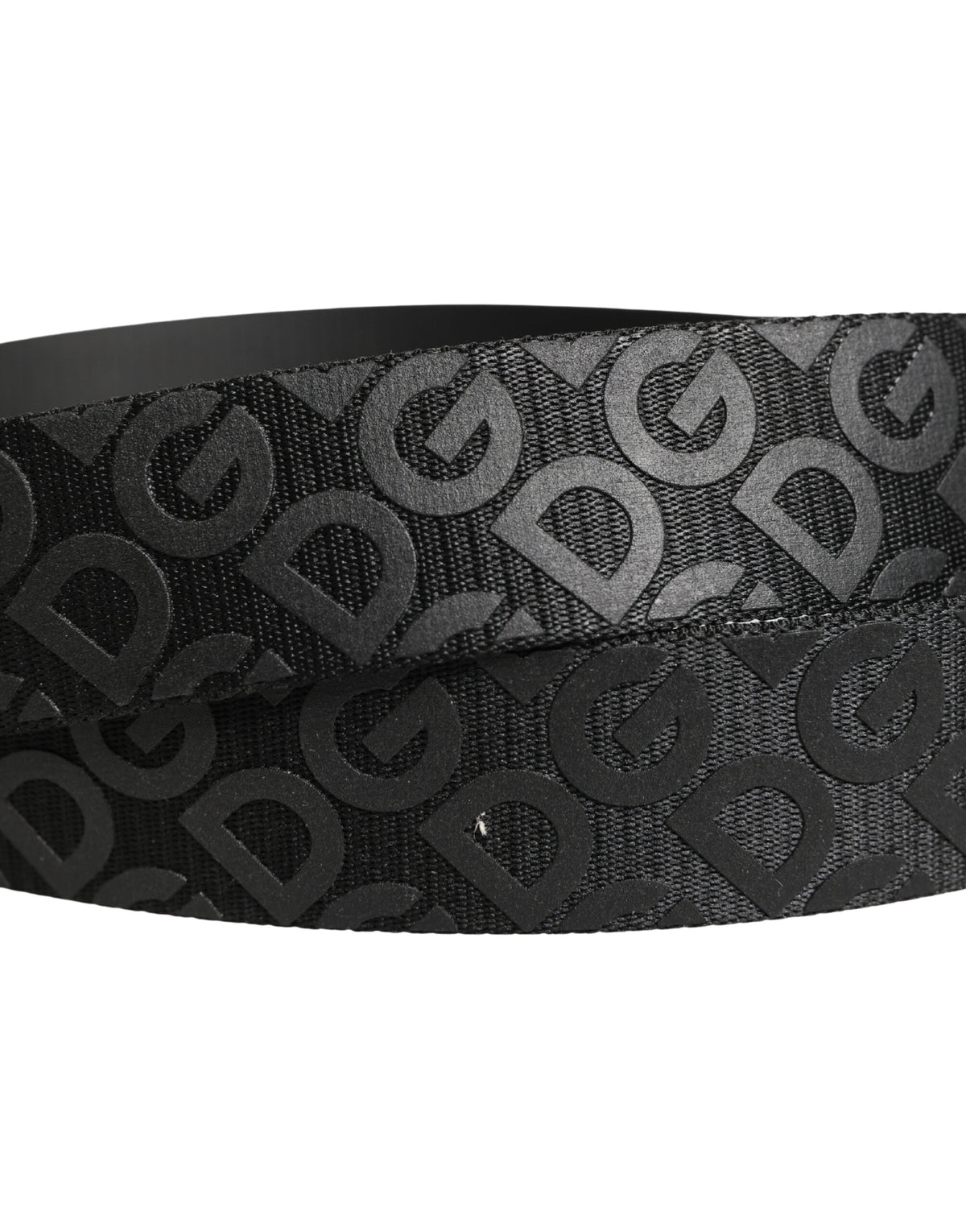 Dolce & Gabbana Gürtel mit schwarzem Logo-Monogramm und Silberschnalle