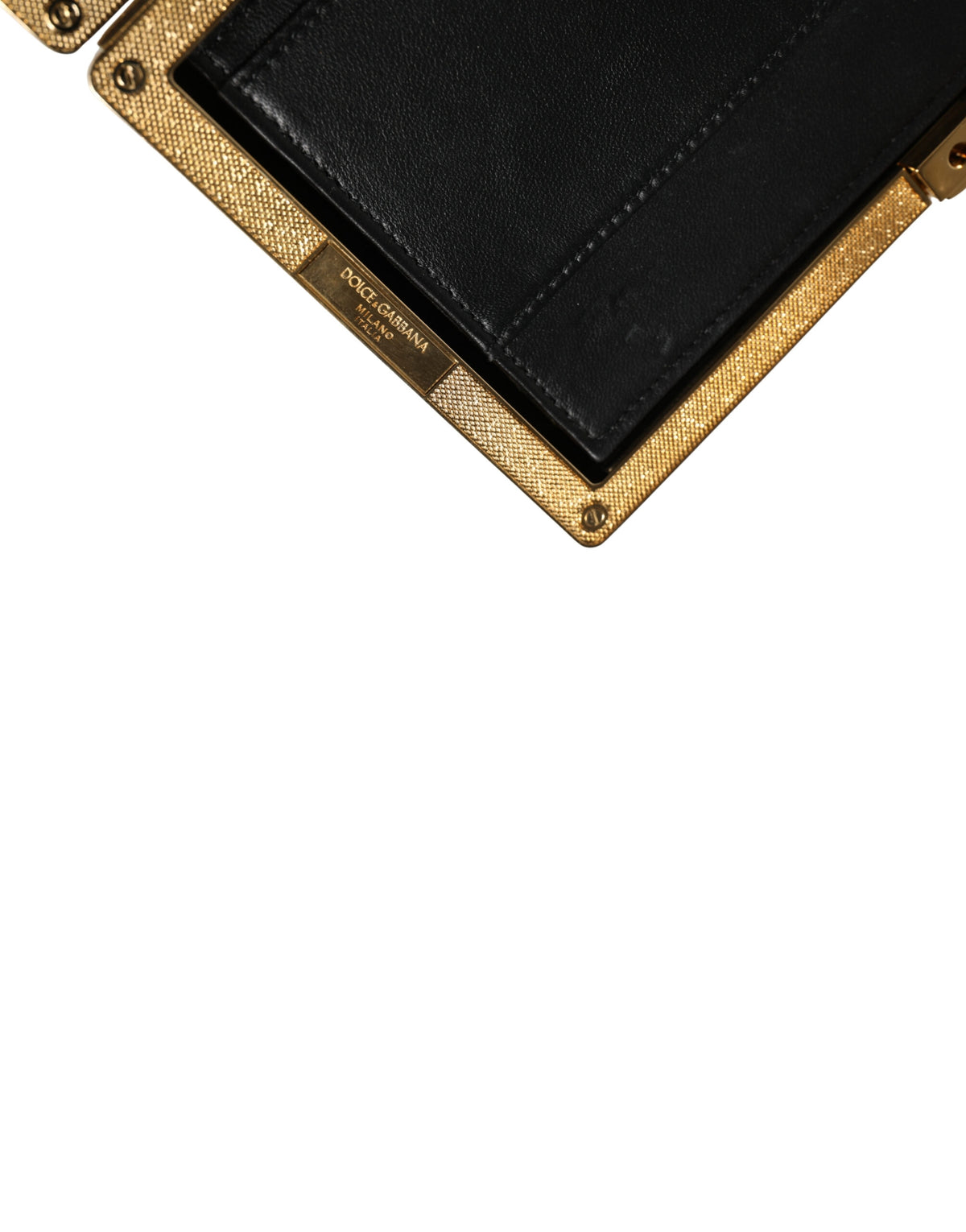 Dolce & Gabbana White Lambskin Leather Clutch Evening Women Purse Bag