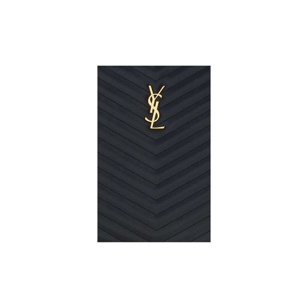 Saint Laurent Black Calf Leather Bos Taurus Wallet