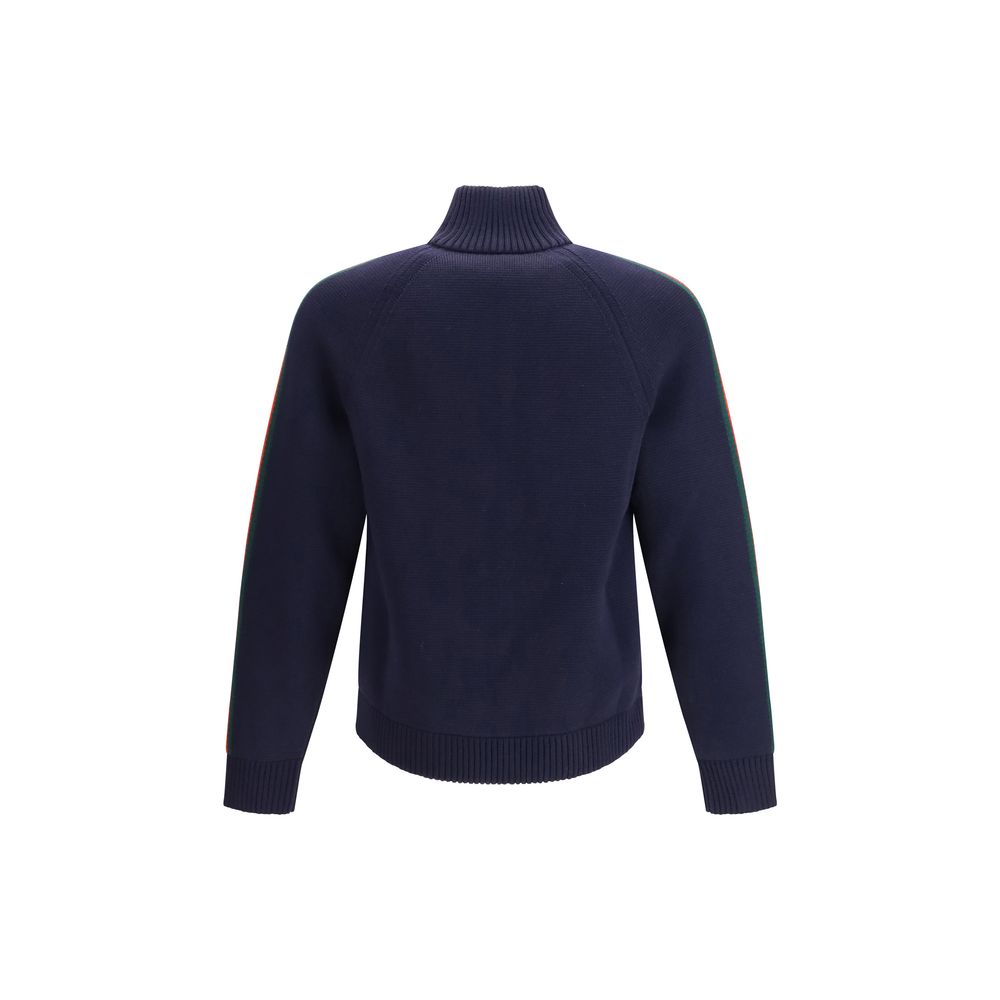 Gucci Blue Wool Trench Coat