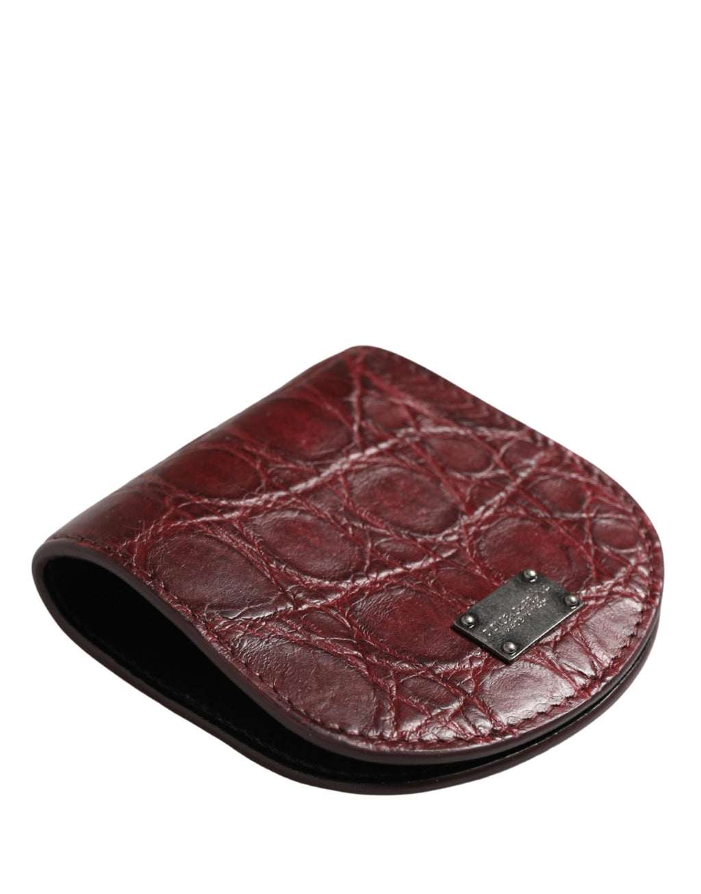 Dolce & Gabbana bordeauxfarbenes Kondom-Etui aus Exotenleder Geldbörse