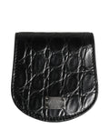 Dolce & Gabbana Schwarze Geldbörse aus exotischem Leder für Kondome