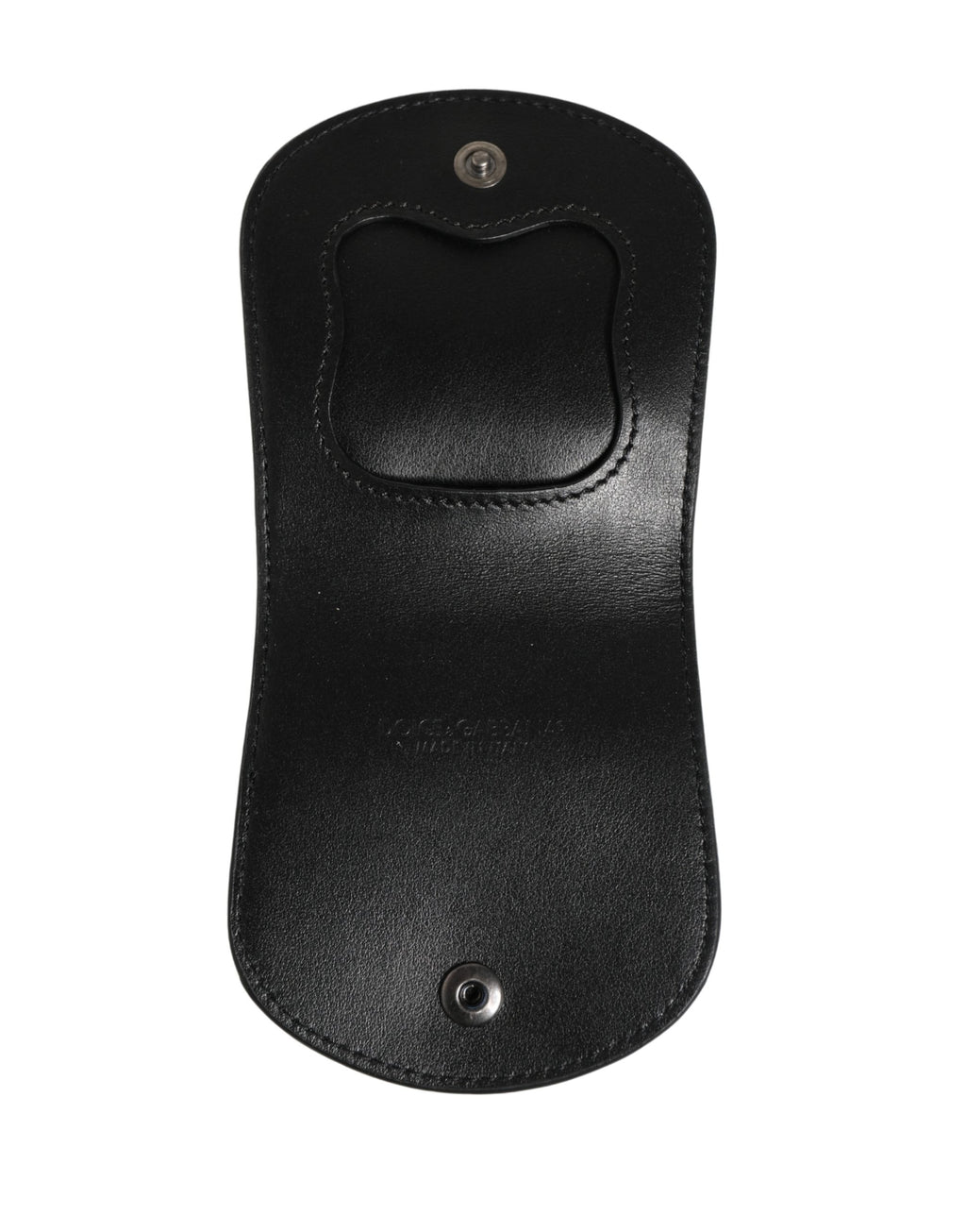 Dolce & Gabbana Schwarze Geldbörse aus exotischem Leder für Kondome