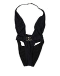 Dolce & Gabbana Black DG Nylon One-Piece Swimsuit Swimwear