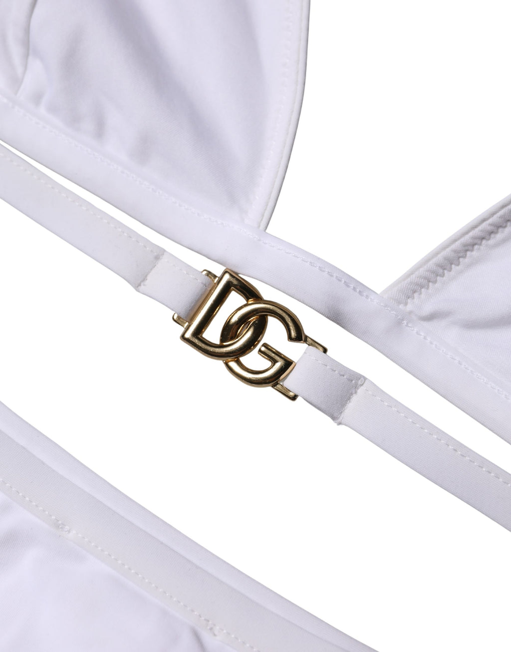 Dolce & Gabbana White Logo Swimsuit 2 Piece Top Bottom Swimwear