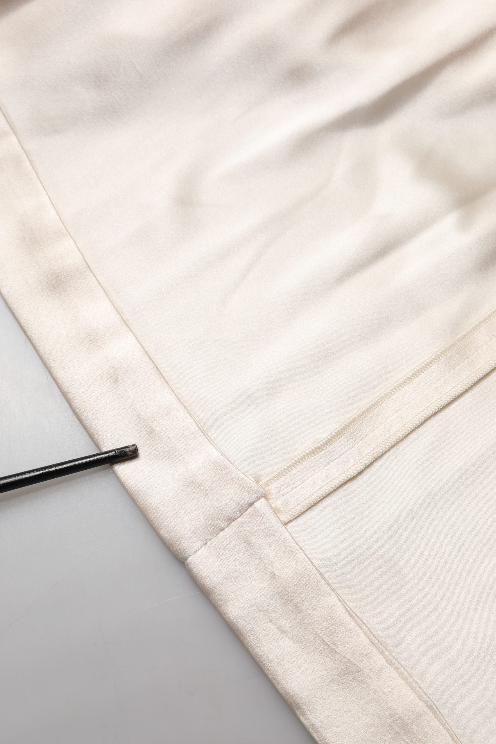 Dolce & Gabbana White Satin Strapless Sheath Maxi Dress