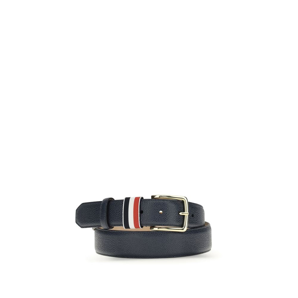 Thom Browne Blue Calf Leather Bos Taurus Regular Belt