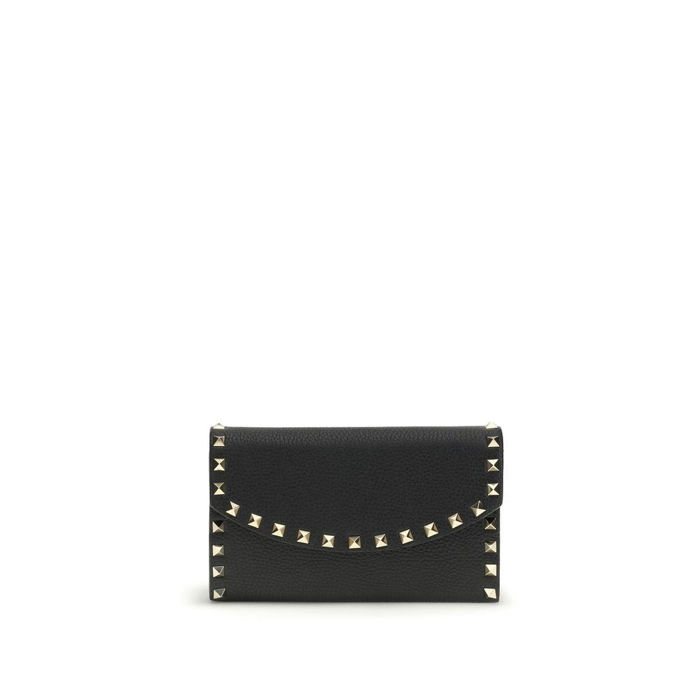 Valentino Garavani Black Calf Leather Bos Taurus Wallet